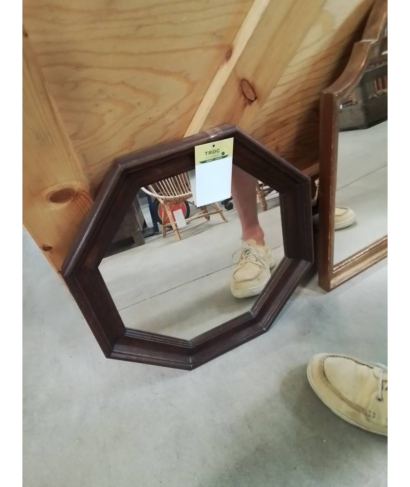 MIROIR OCTOGONAL BOIS MOULURÉ 