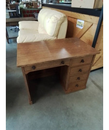 BUREAU RECTANGULAIRE A CAISSON 5 TIROIRS ANNÉES 50