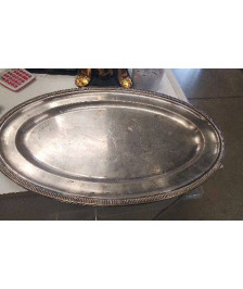 PLATEAU OVALE METAL ARGENTE BOULENGER