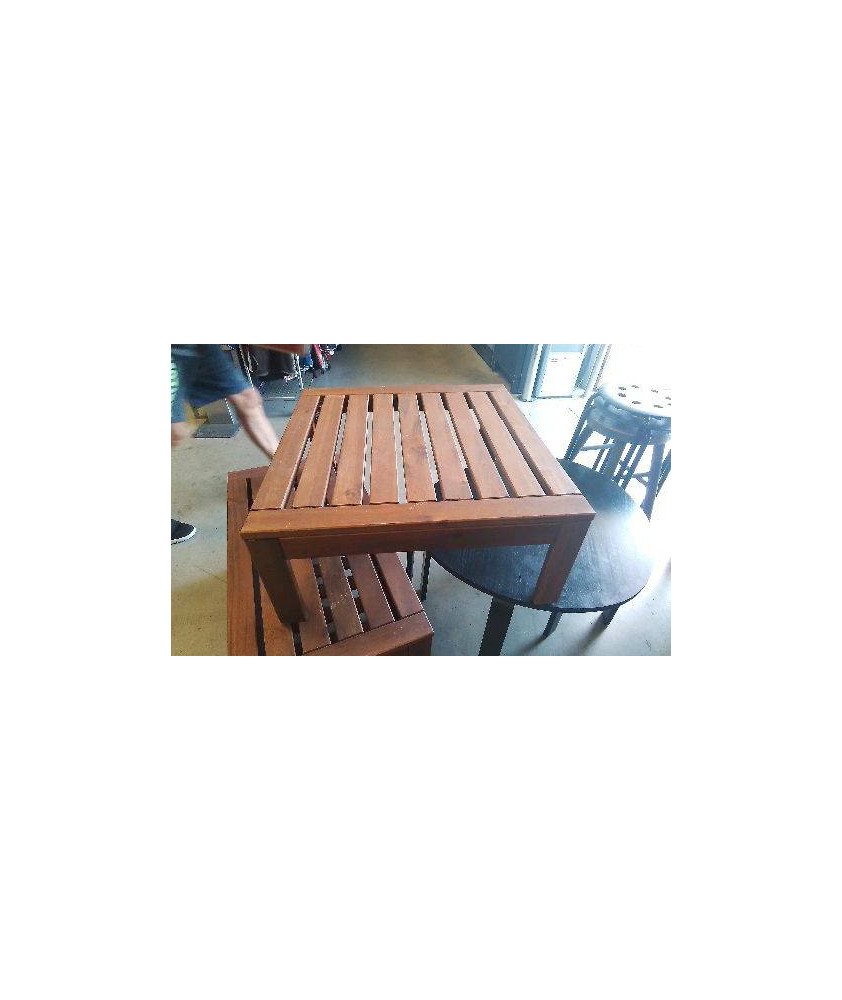 TABLE BASSE BOIS EXOTIQUE 62,5X62,5