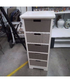 MEUBLE BLANC 5 TIROIRS 