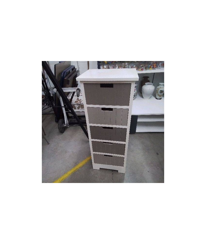 MEUBLE BLANC 5 TIROIRS 