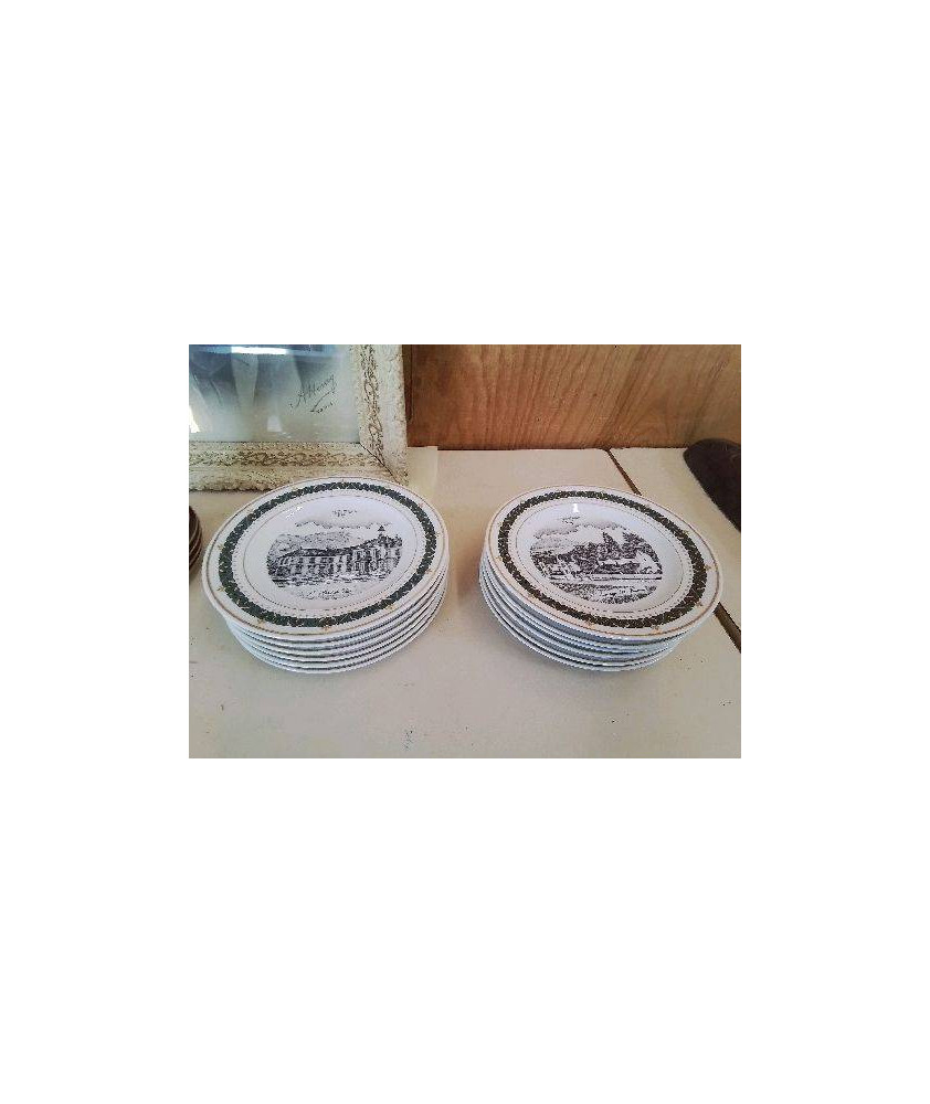 LOT DE 6 ASSIETTES VILLE VIF 