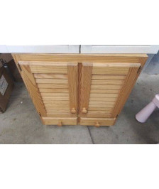 MEUBLE PIN 2 PORTES 2 TIROIRS 