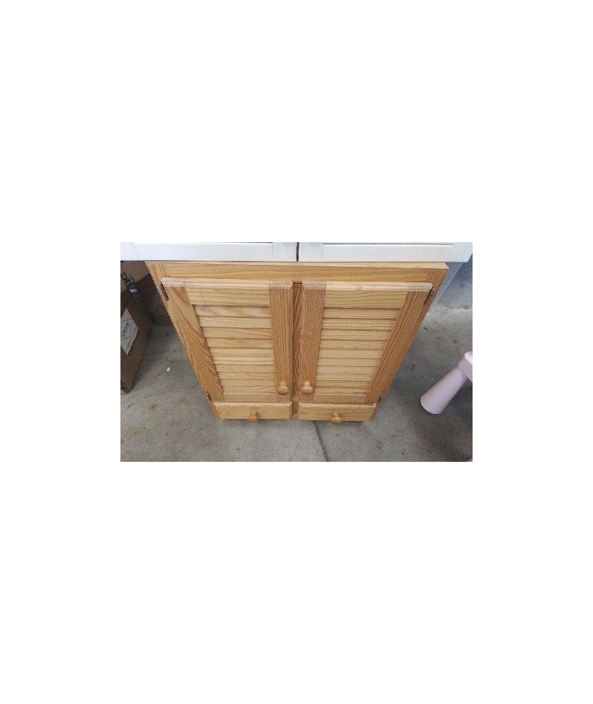 MEUBLE PIN 2 PORTES 2 TIROIRS 