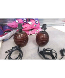 PIED DE LAMPE MARRON