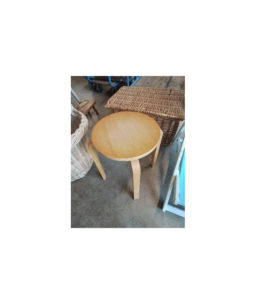 TABOURET ROND BOIS CLAIR
