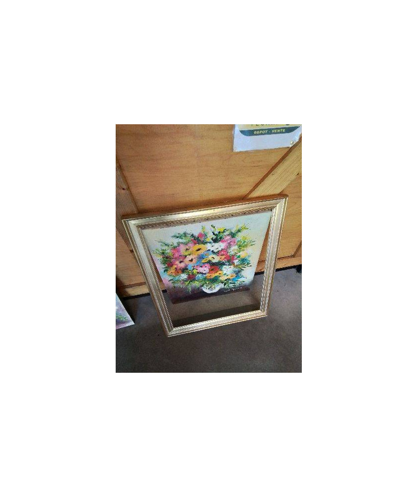 HUILE SUR TOILE COMPOSITION FLORALE NICOLE MASSART HUILE SUR TOILE COMPOSITION FLORALE NICOLE MASSART