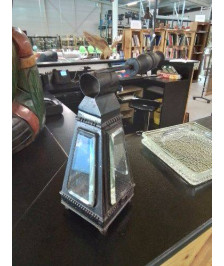 LANTERNE MÉTAL ET VERRE XIXE