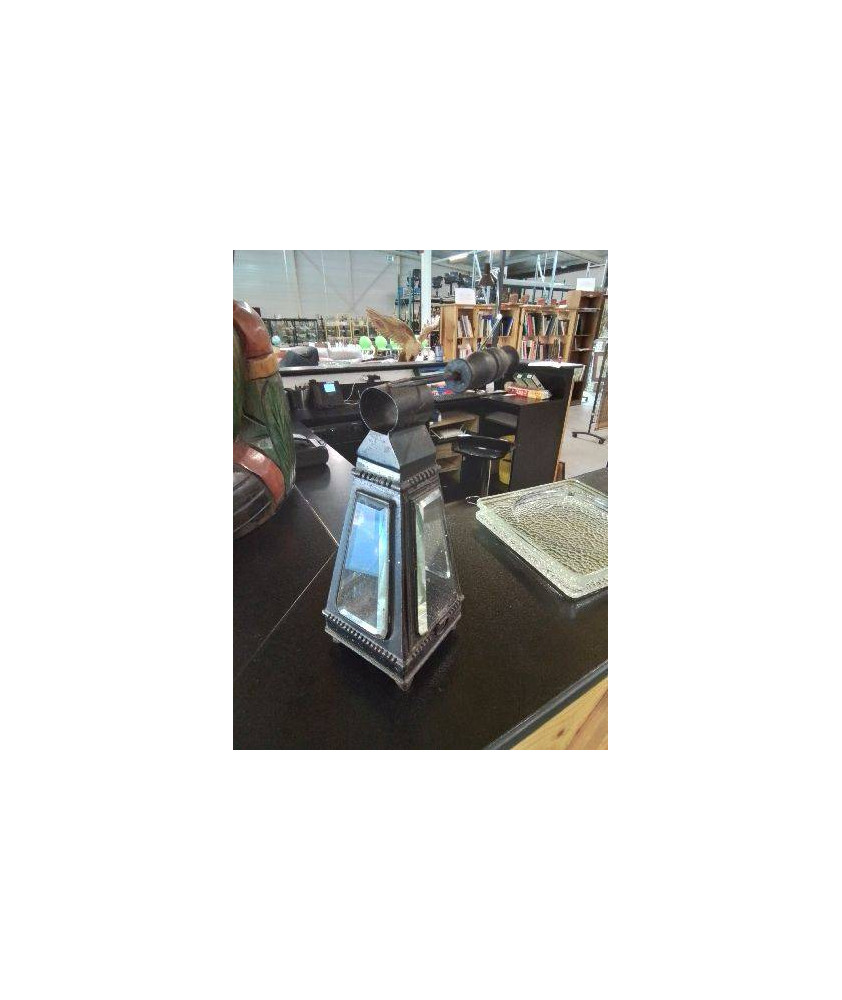 LANTERNE MÉTAL ET VERRE XIXE