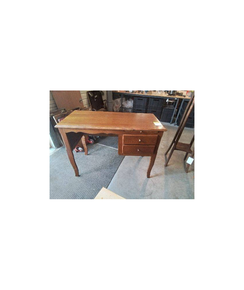 BUREAU 2 TIROIRS 1 TABLETTE STYLE REGENCE 
