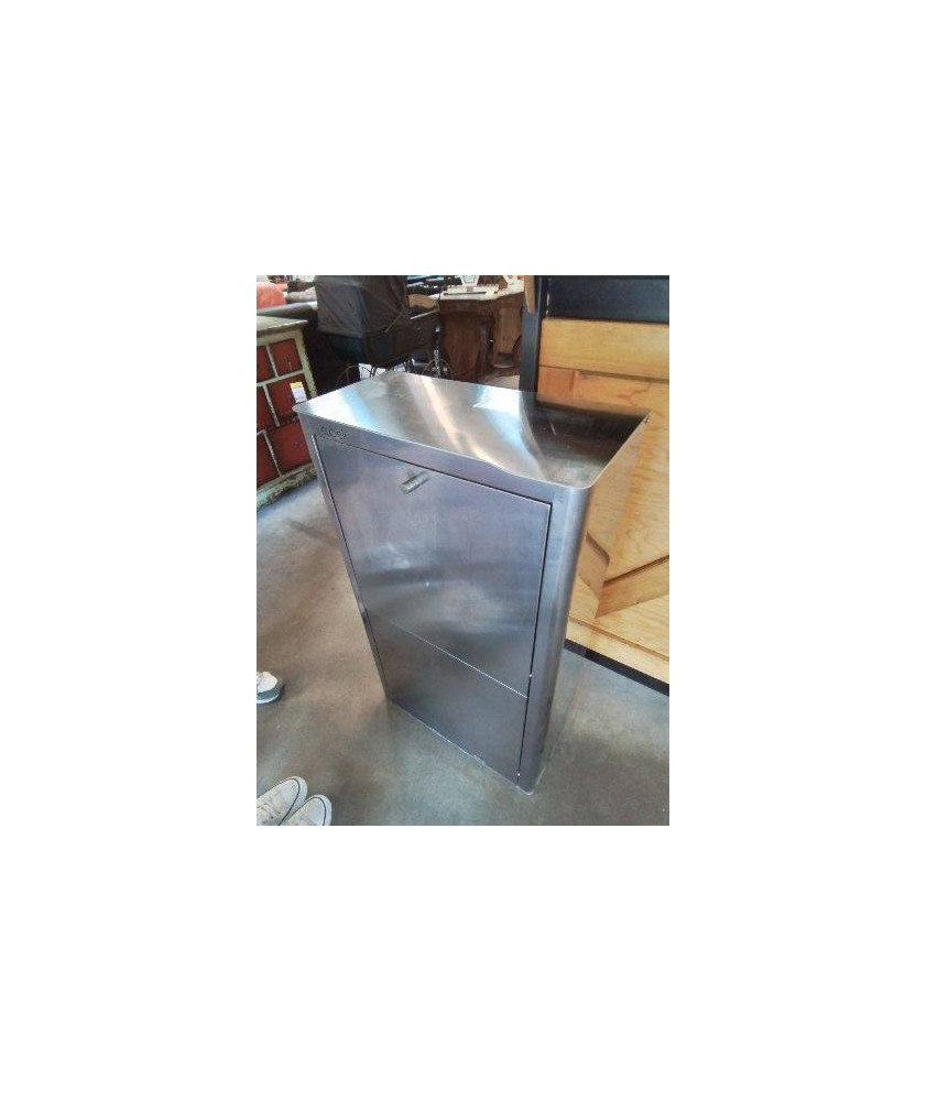 POUBELLE DE TRI 2 TIROIRS ACIER INOX CUBEX