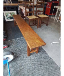 BANC CHÊNE CLAIR A ENTRETOISE 