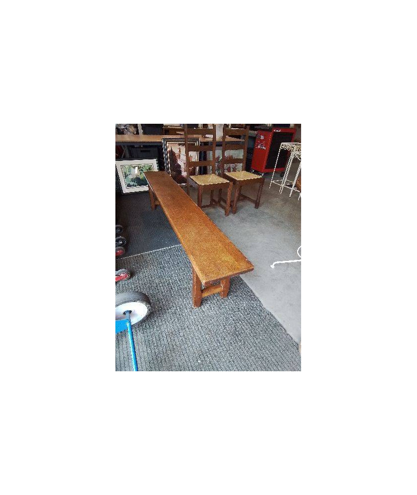 BANC CHÊNE CLAIR A ENTRETOISE 
