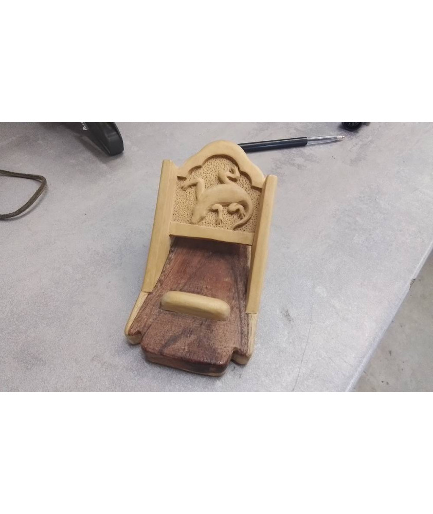 SUPPORT A TELEPHONE EN BOIS 