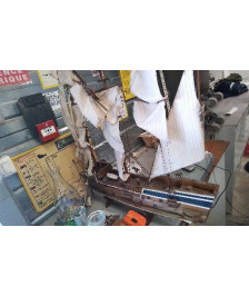 DECO MAQUETTE BATEAU ANCIEN - 75CM LONG