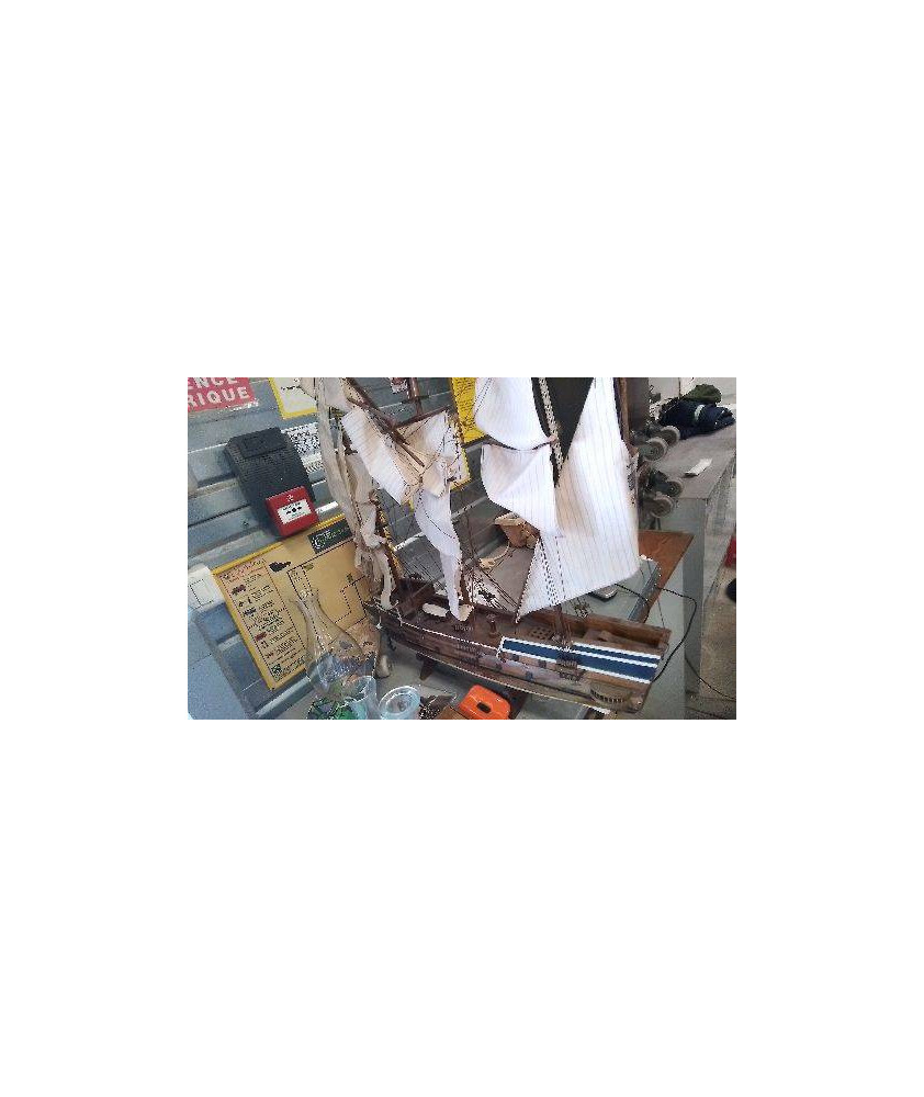 DECO MAQUETTE BATEAU ANCIEN - 75CM LONG