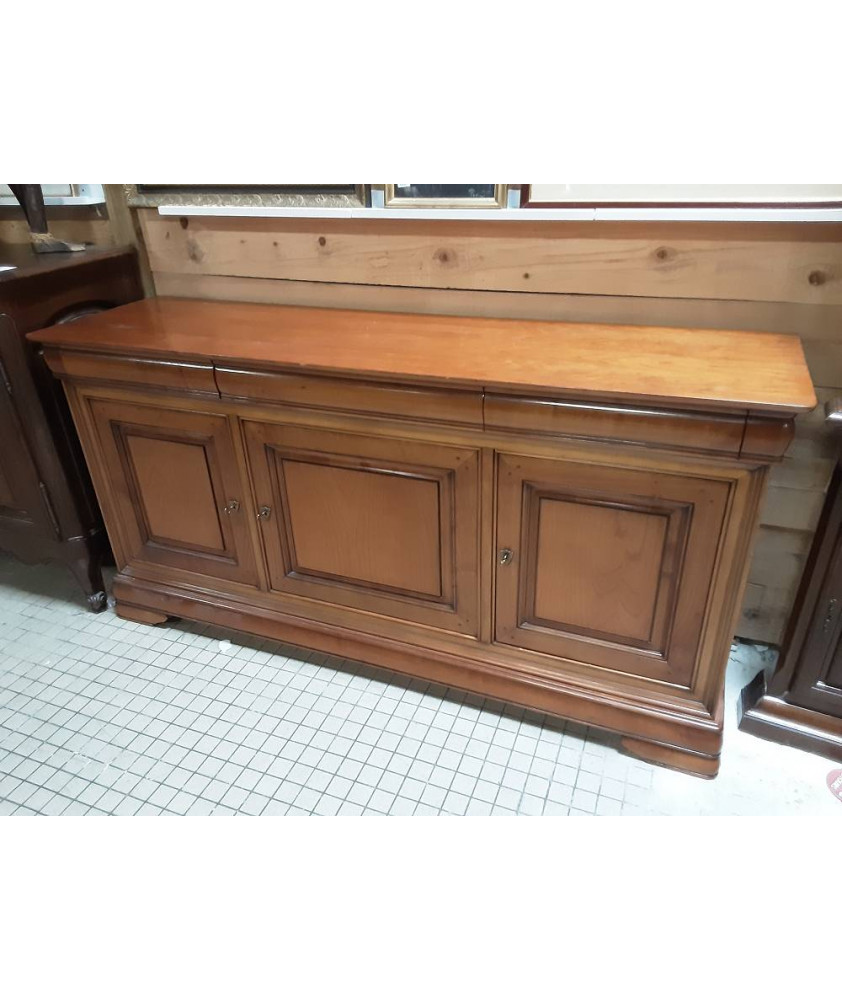 ENFILADE MERISIER 3 PORTES 3 TIROIRS