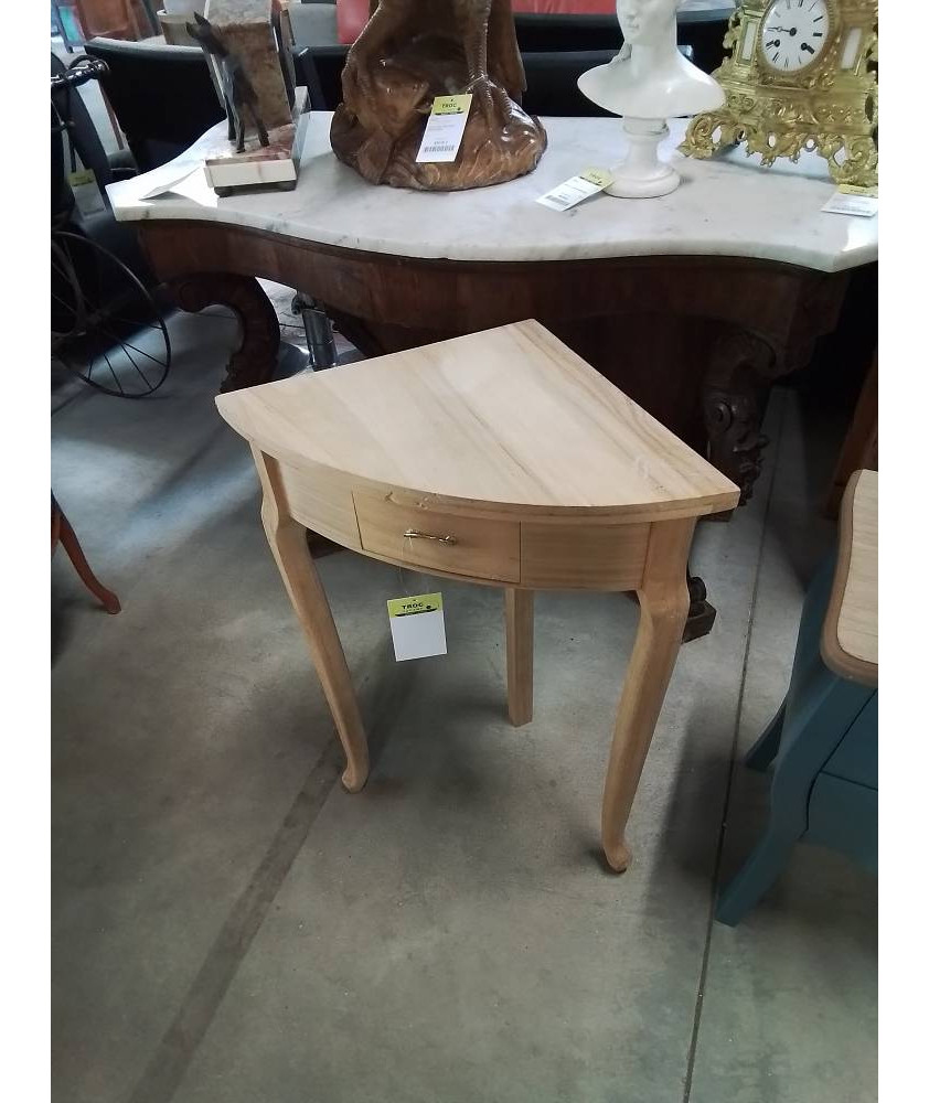 CONSOLE D ANGLE 1 TIROIR BOIS  NATUREL 