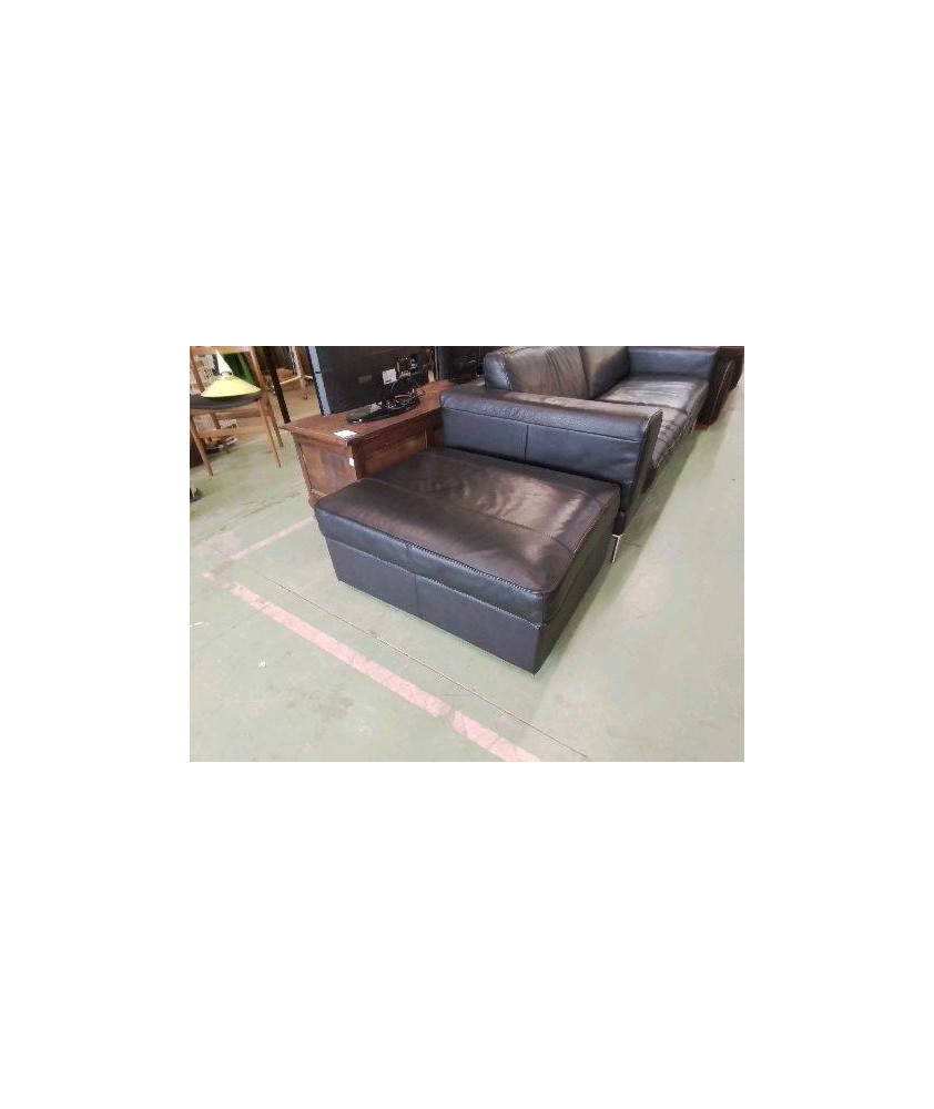 REPOSE PIEDS EN CUIR NOIR IKEA KIVIK