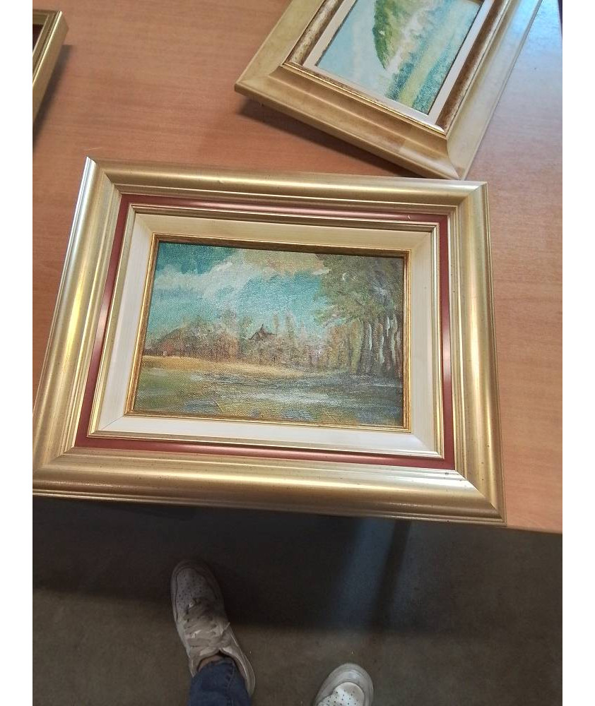 HUILE SUR TOILE PAYSAGE CAUCHOIS 19X27