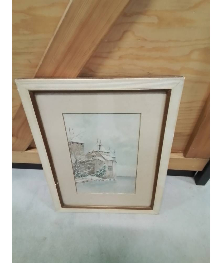 AQUARELLE CHATEAU ENNEIGÉ G C DOLBY