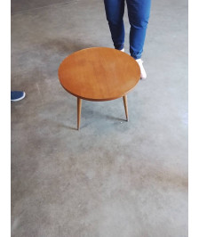 TABLE BASSE RONDE TRIPODE PIEDS COMPAS ANNÉES 60