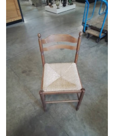 CHAISE BOIS PAILLÉ 