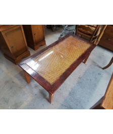 TABLE BASSE PLATEAU EN VERRE 
