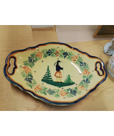 PLAT OVALE CÉRAMIQUE HB QUIMPER 