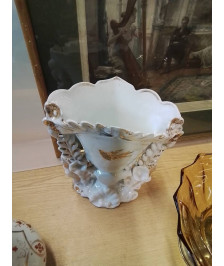 VASE DE MARIEE PORCELAINE DOREE XIXE 