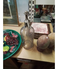 BOUTEILLE EAU DE SELZ VERRE ET MÉTAL 