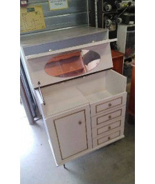 COIFFEUSE BLANCHE PM - 3 TIROIRS 1 PORTE