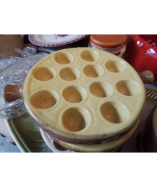 ASSIETTES A ESCARGOTS EN GRÈS 