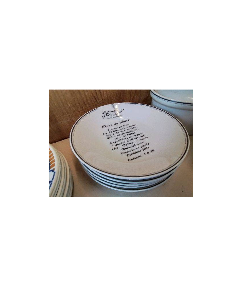 LOT DE 6 ASSIETTES CIVET DE LIEVRE