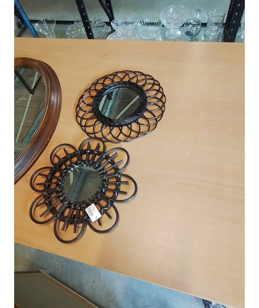 MIROIR SOLEIL ROTIN 