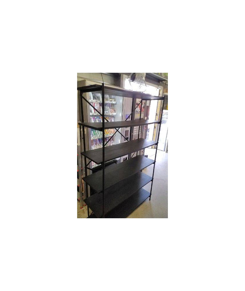 ETAGERE NOIRE 6 NIVEAUX 