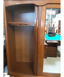 ARMOIRE 2 PORTE COULISSANTE COULEUR MERISIER