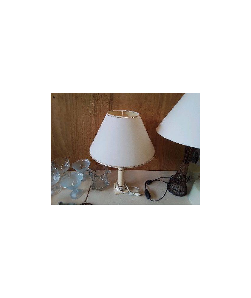 LAMPE PIED BEIGE