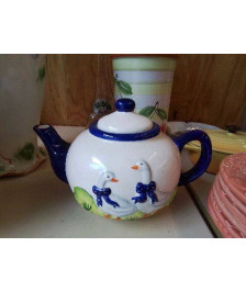 THÉIÈRE BLEU CANARD 