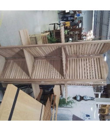 PARAVENT PERSIENNE 3 ETAGERES BOIS 