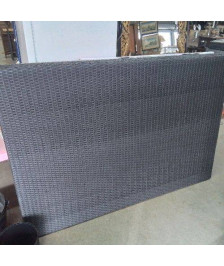 TETE DE LIT RÉSINE TRESSÉE NOIRE 150 CM