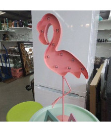 FLAMAND ROSE MÉTAL LUMINEUX 