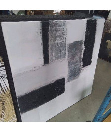 TOILE XL GRIS ABSTRAIT 
