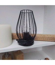 LAMPE CHEVET METAL FIL NOIR 