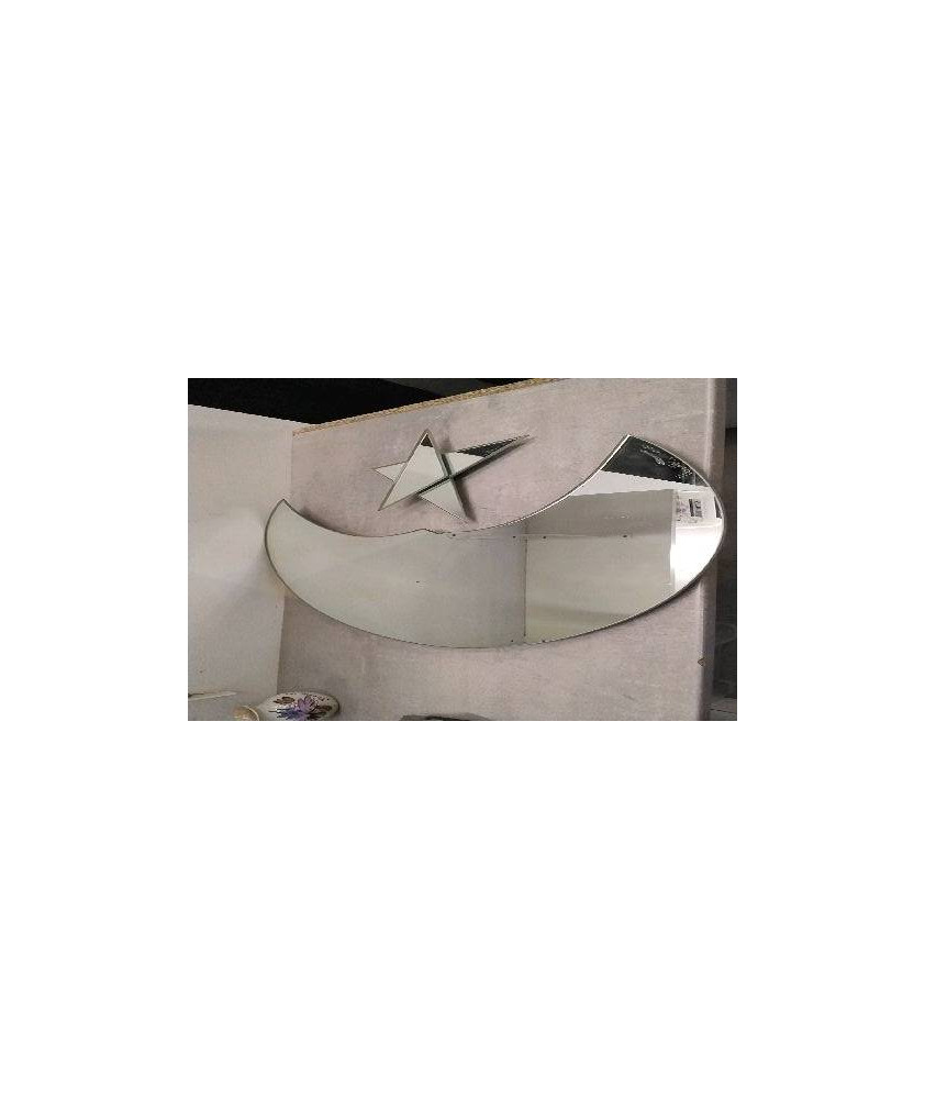 MIROIR LUNE + ETOILE ANNEES 70 / CREATION MATHIAS