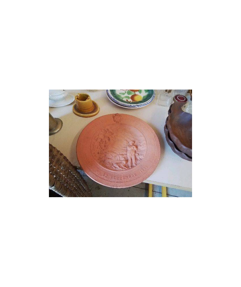 ASSIETTE EN TERRE CUITE DECO 
