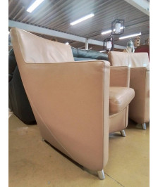 FAUTEUILS CUIR LA PAIRE ’’LEOLUX’’