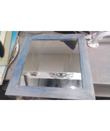MIROIR CARRE BLEU 