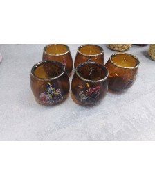 VERRES MARRONS X5 